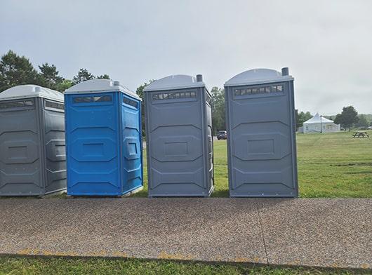 we offer a variety of event restrooms for rental, including standard porta potties, luxury trailers, and handicap-accessible units